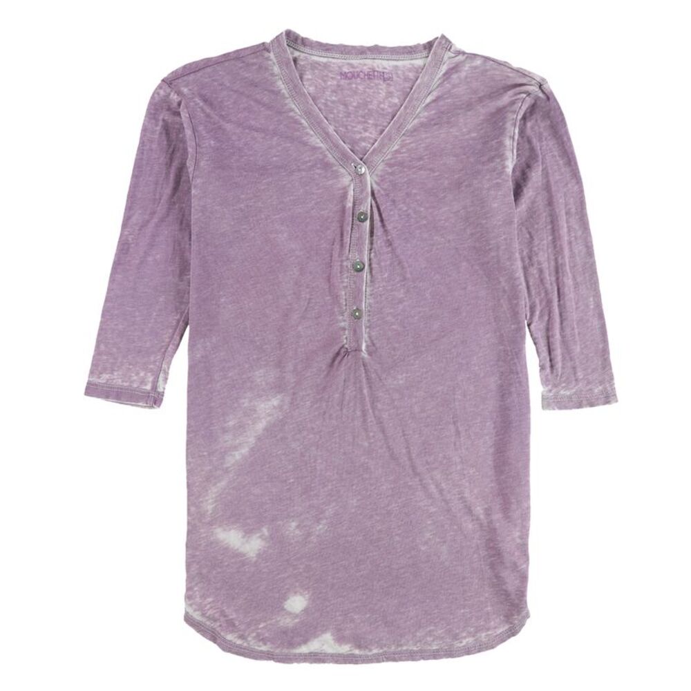 Mouchette Womens Burnout Henley Shirt, NWT